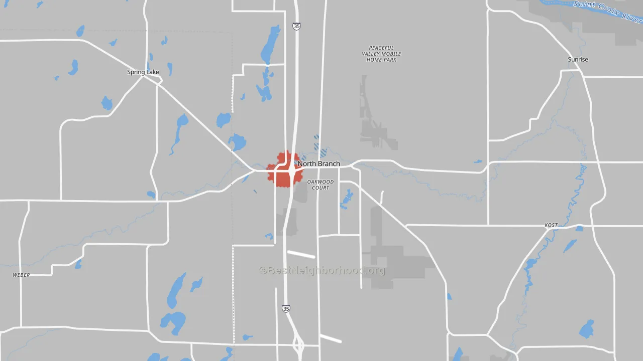 Transit Grade map of North Branch, MN