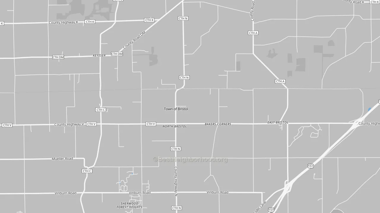Transit Grade map of North Bristol, WI