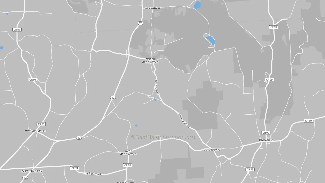 Transit Grade map of North Brookfield, NY