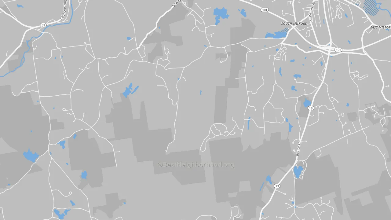 Transit Grade map of North Brookline, NH