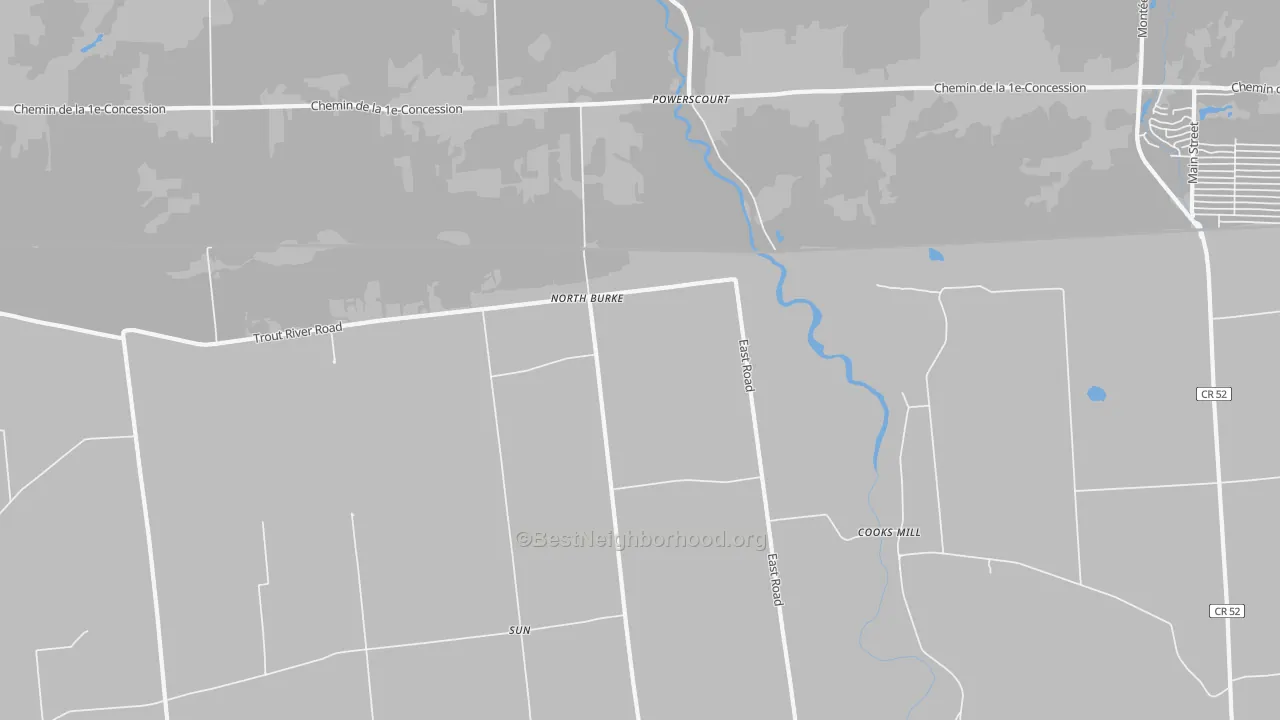 Transit Grade map of North Burke, NY