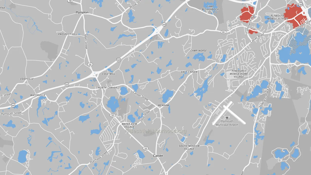 Transit Grade map of North Carver, MA
