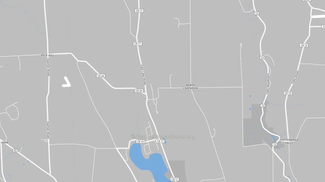 Transit Grade map of North Cazenovia, NY
