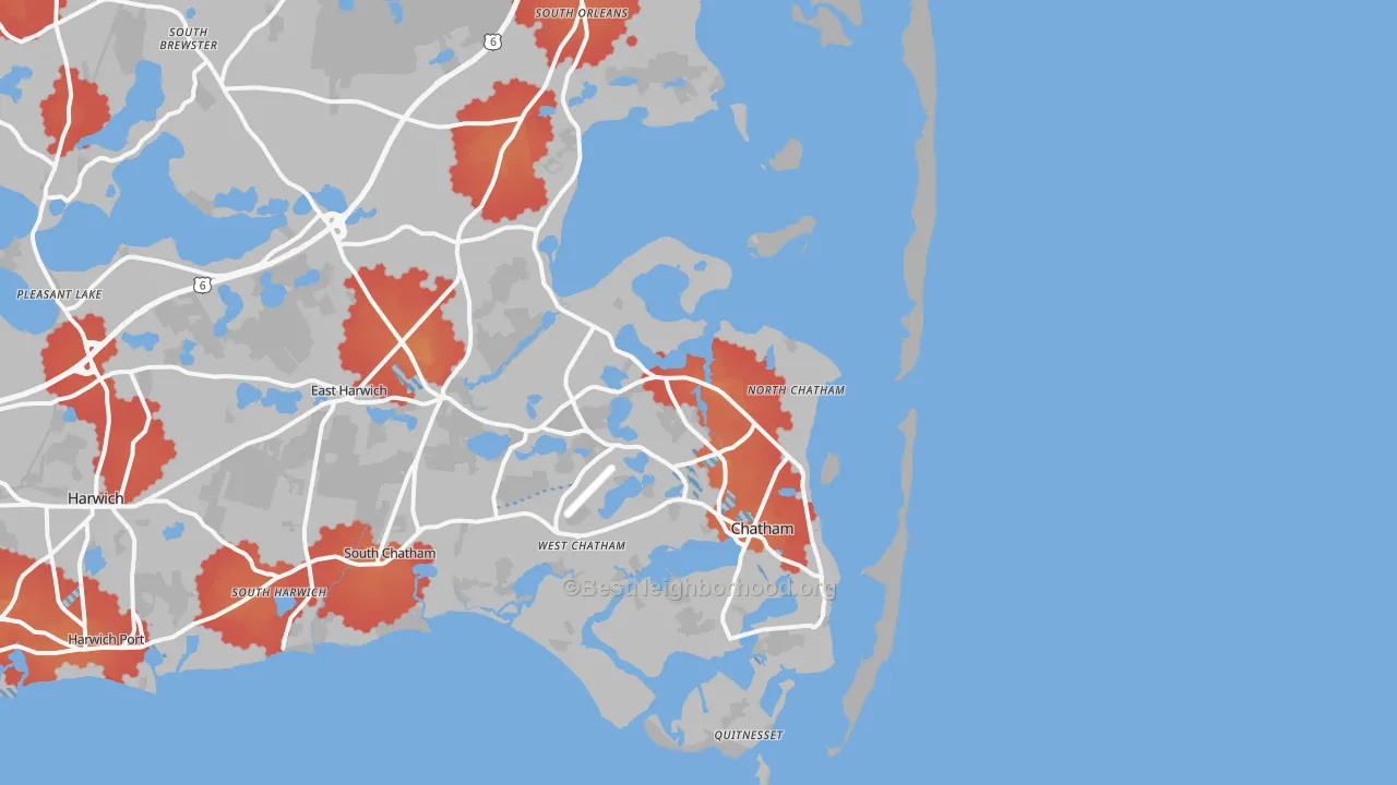 Transit Grade map of North Chatham, MA