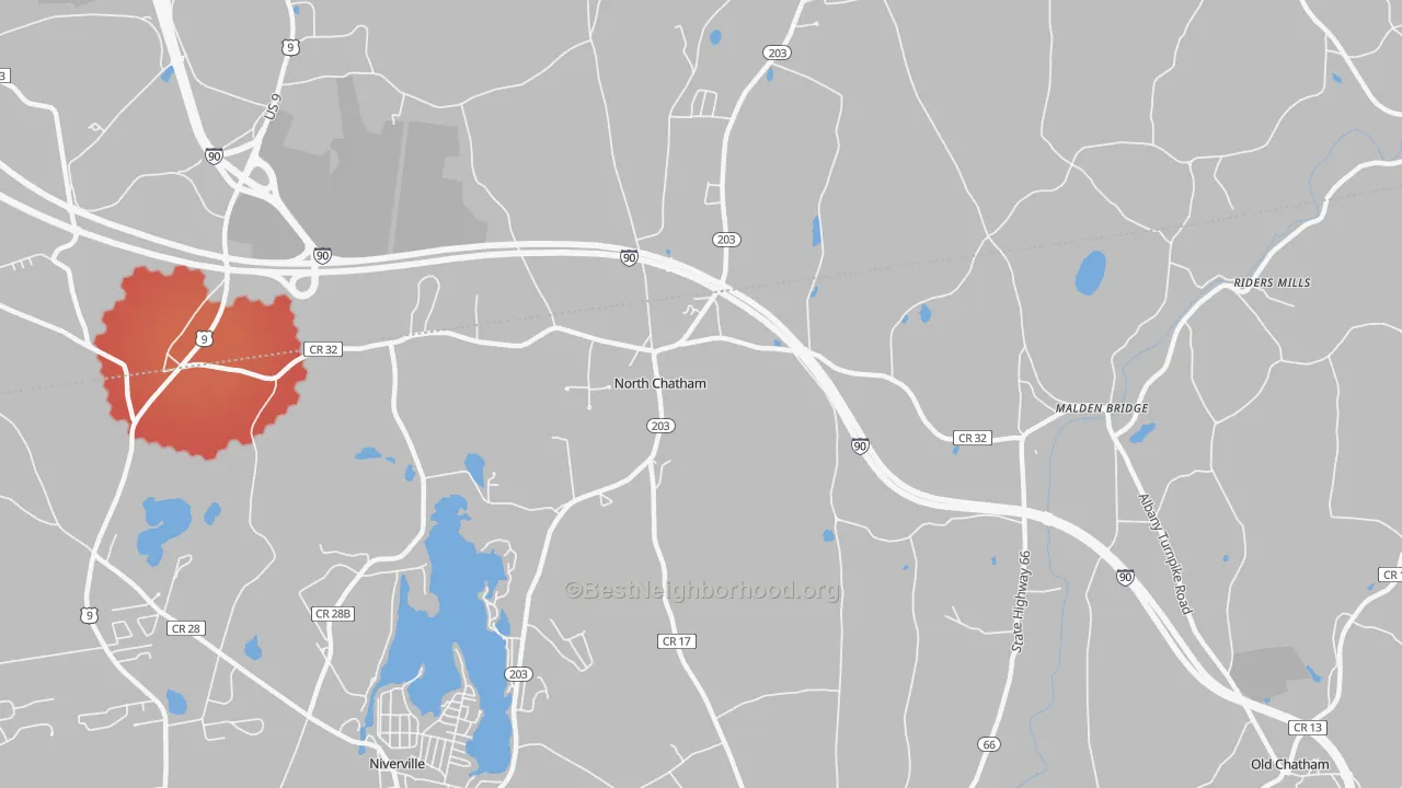 Transit Grade map of North Chatham, NY