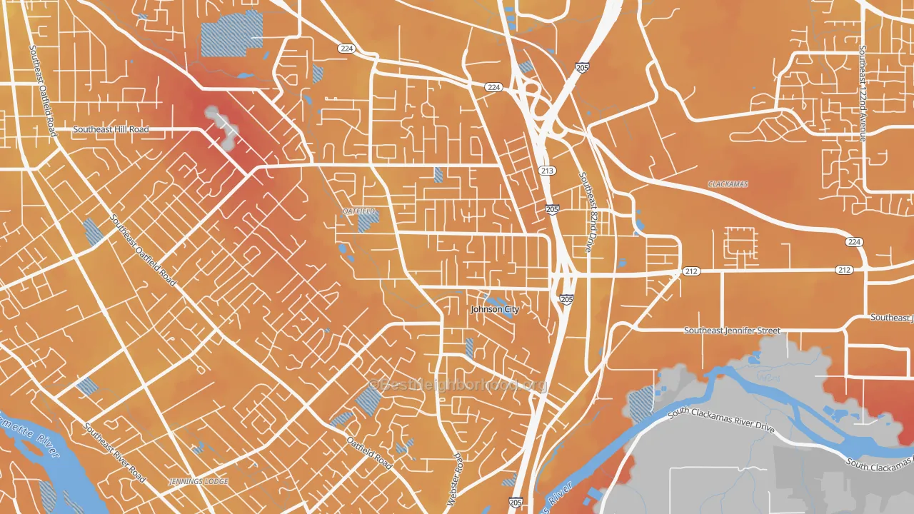 Transit Grade map of North Clackamas, Oatfield, OR