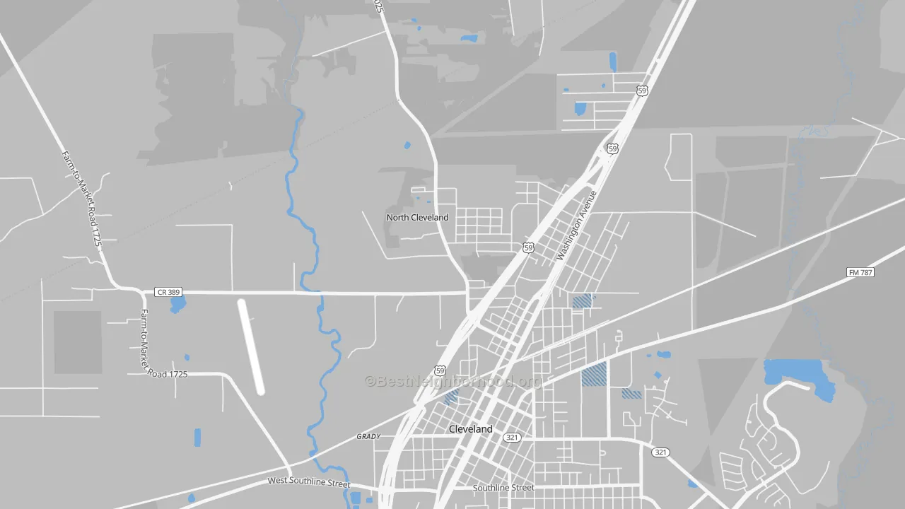 Transit Grade map of North Cleveland, TX