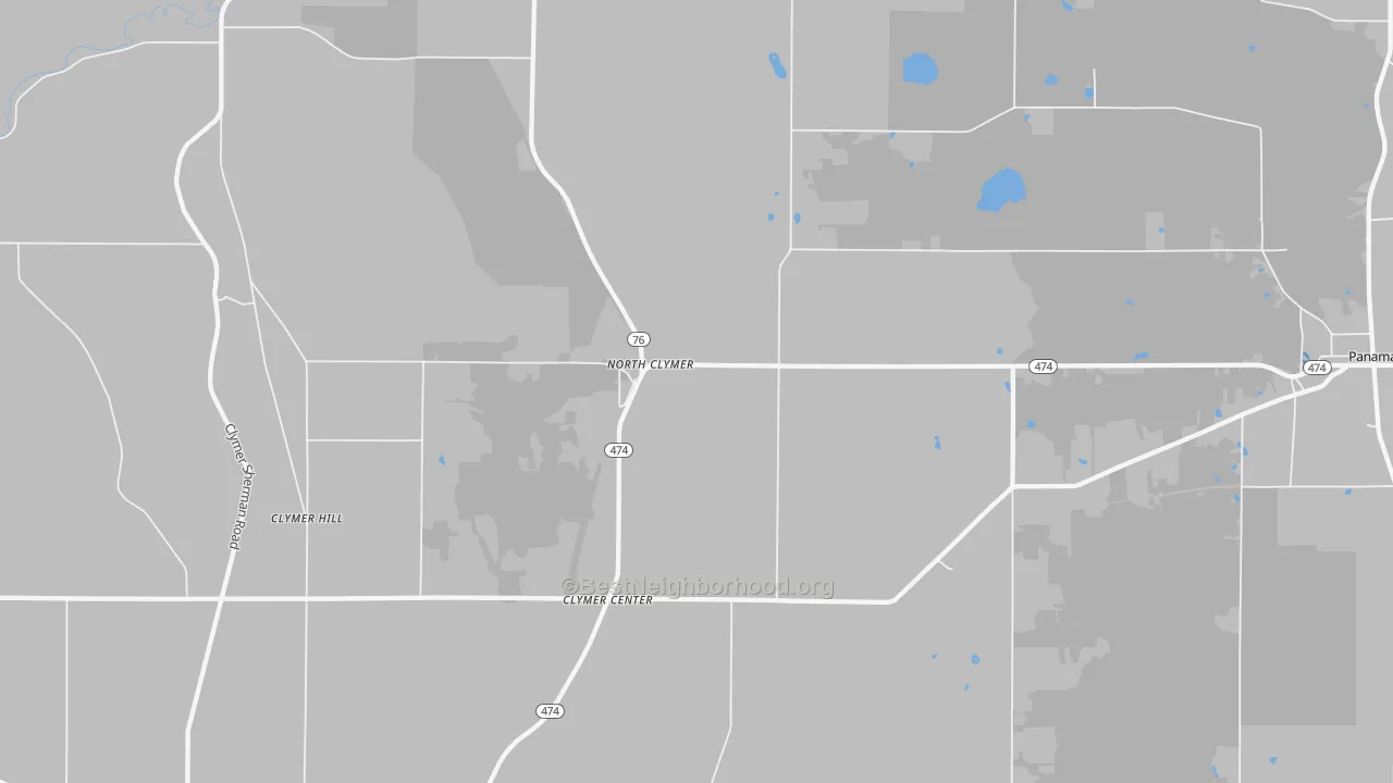 Transit Grade map of North Clymer, NY