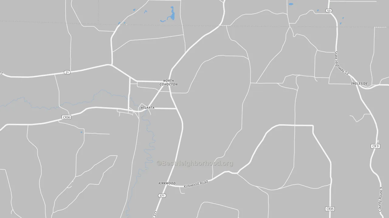 Transit Grade map of North Cohocton, NY