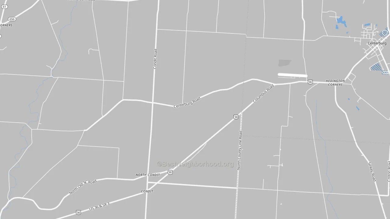 Transit Grade map of North Condit, OH