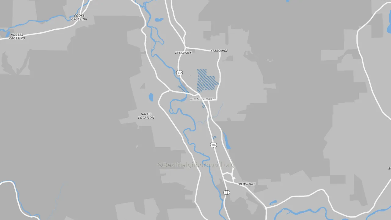 Transit Grade map of North Conway, NH