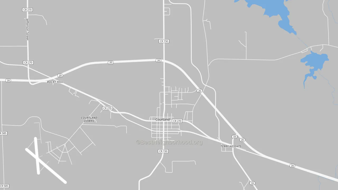 Transit Grade map of North Courtland, AL