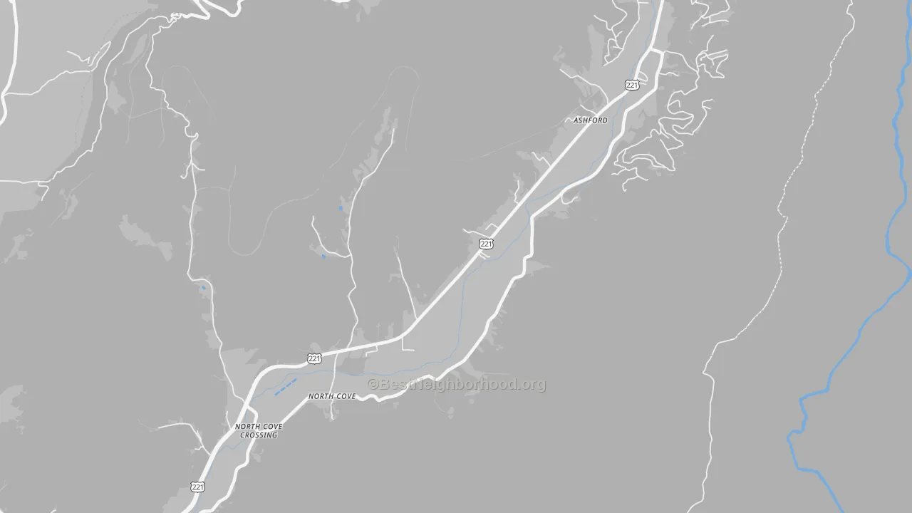 Transit Grade map of North Cove, NC