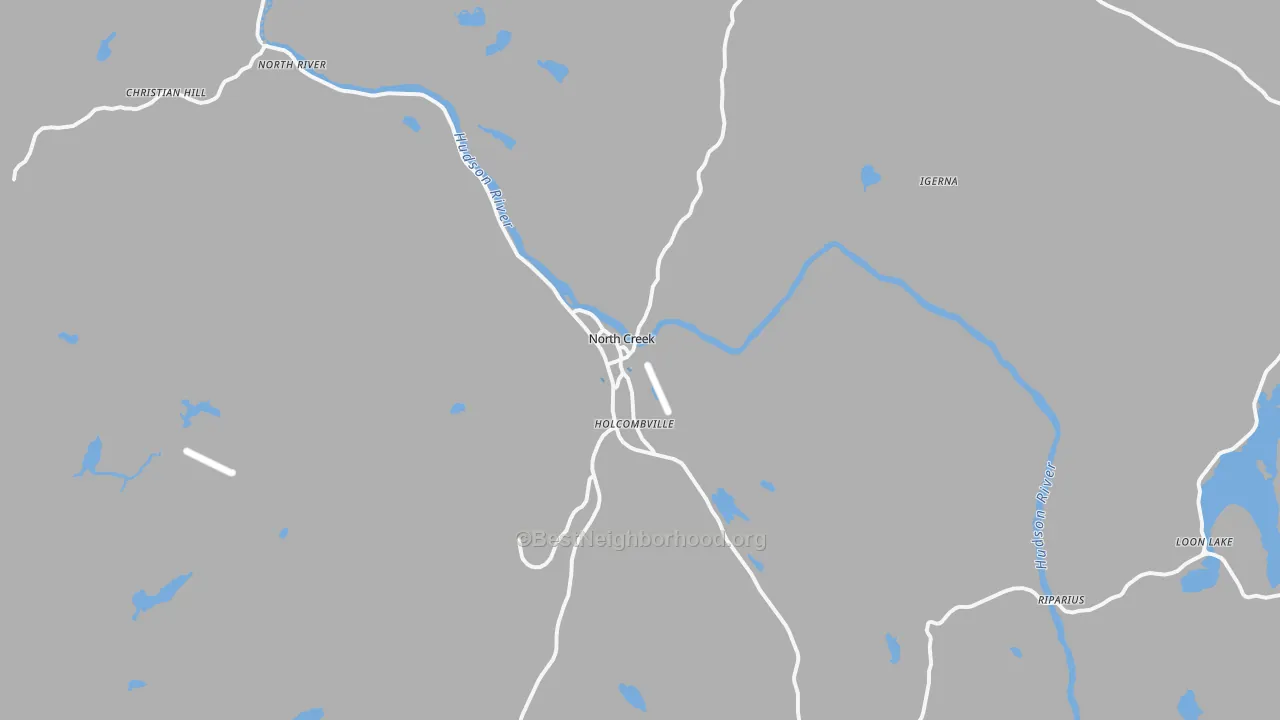 Transit Grade map of North Creek, NY