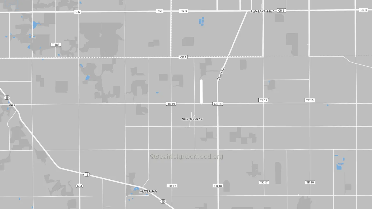 Transit Grade map of North Creek, OH