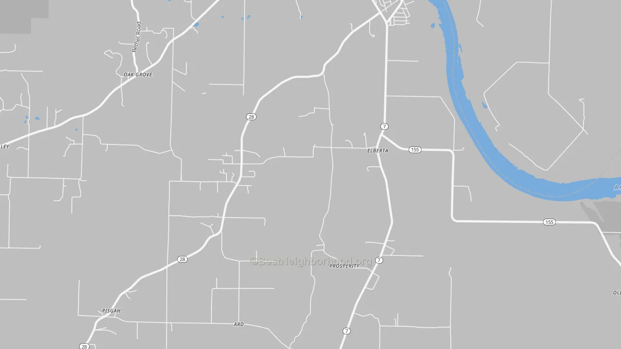 Transit Grade map of North Dardanelle, AR
