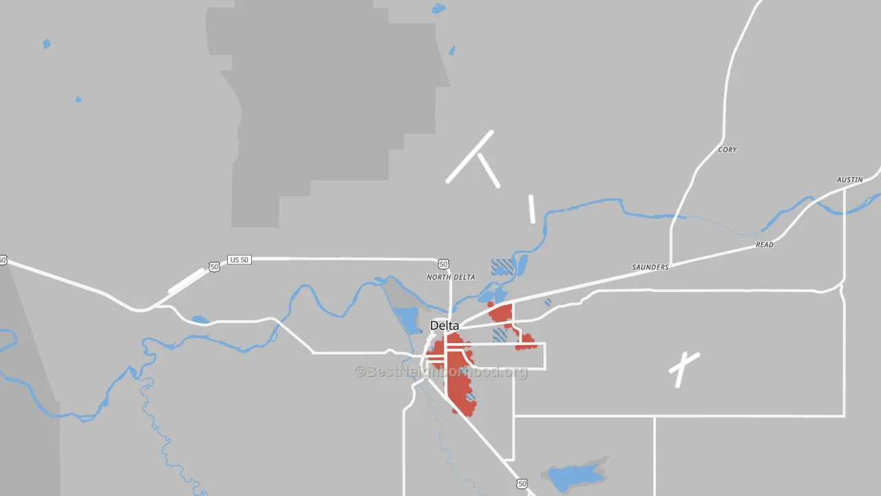 Transit Grade map of North Delta, CO