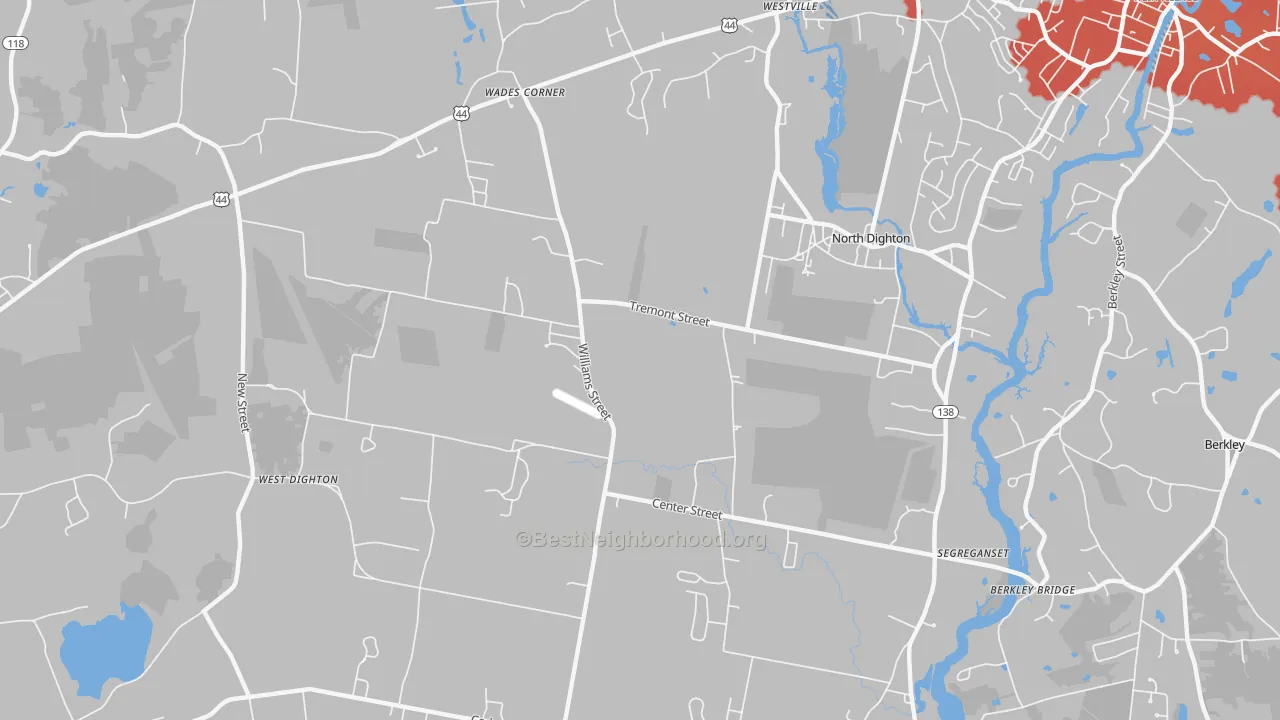 Transit Grade map of North Dighton, MA