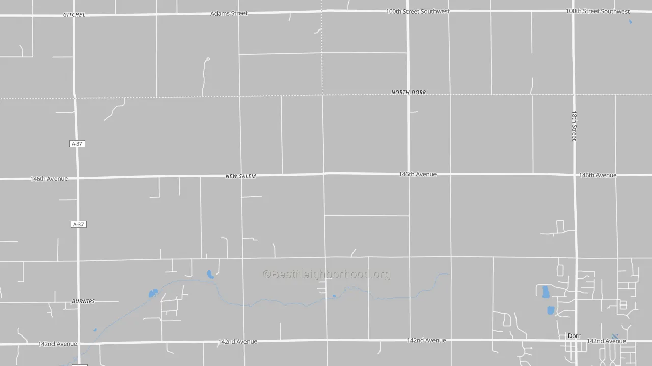 Transit Grade map of North Dorr, MI