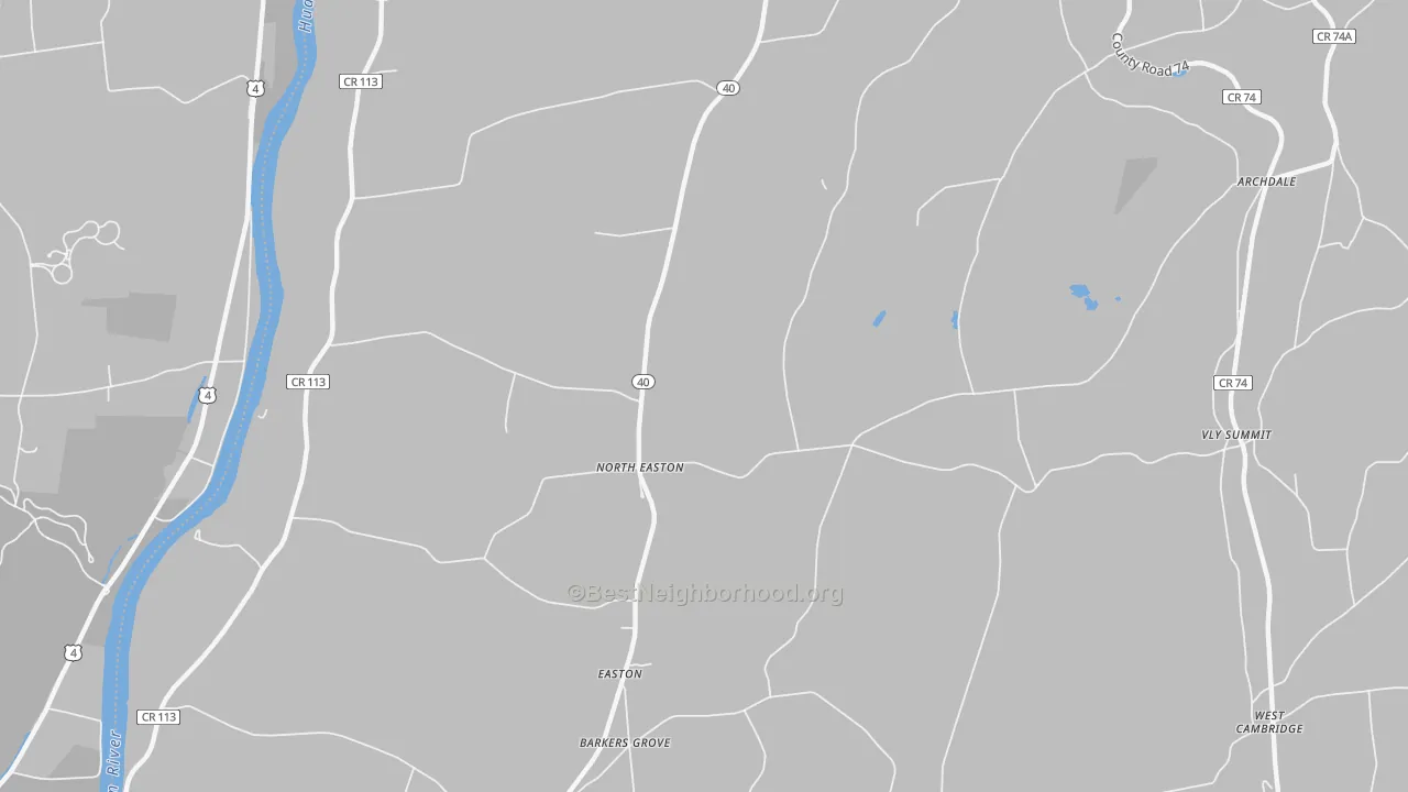 Transit Grade map of North Easton, NY