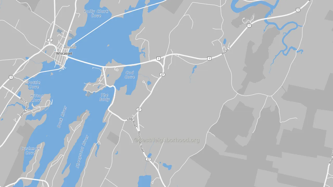 Transit Grade map of North Edgecomb, ME