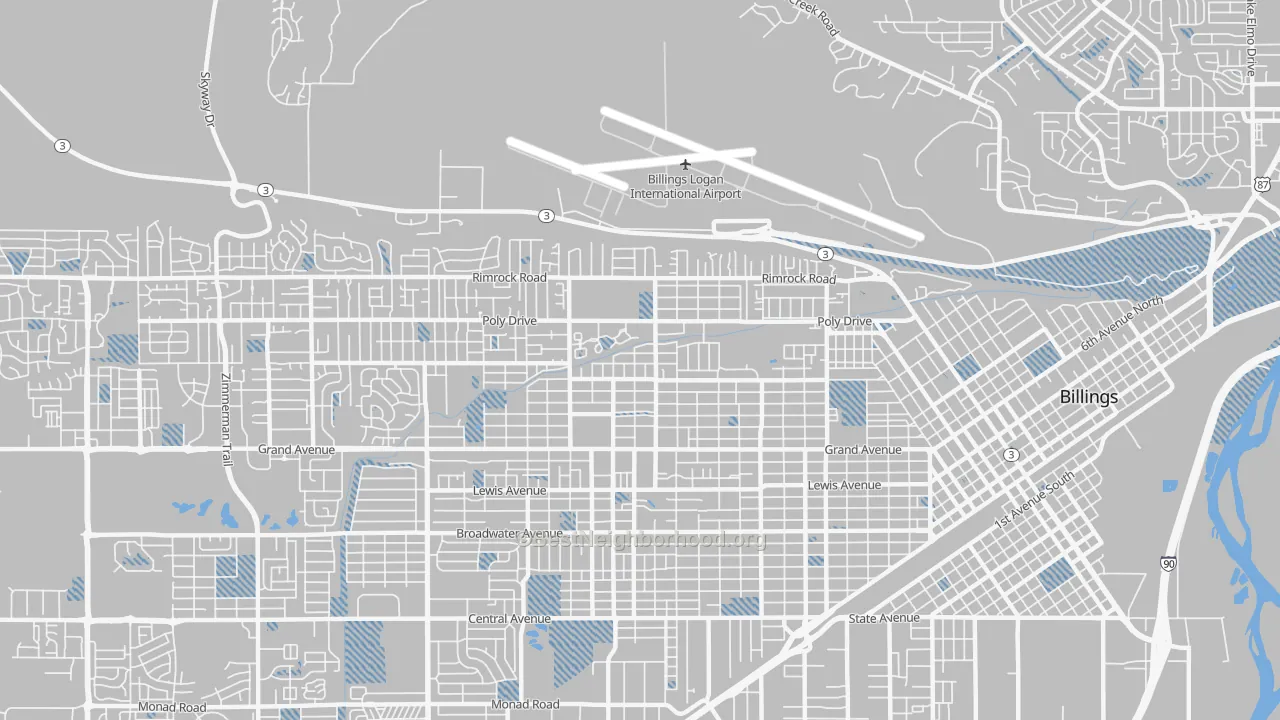 Transit Grade map of North Elevation, Billings, MT