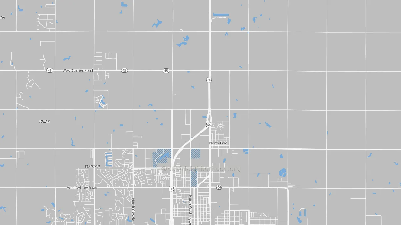 Transit Grade map of North Enid, OK