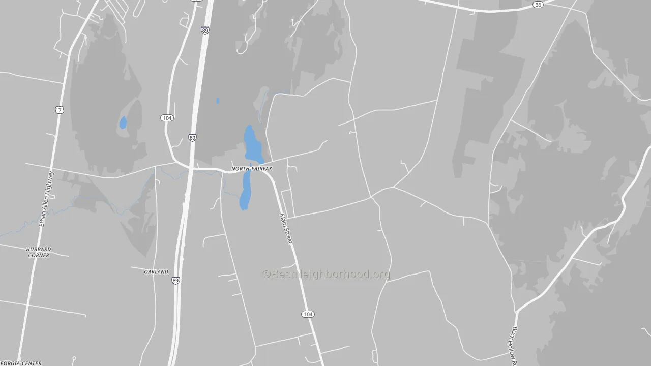 Transit Grade map of North Fairfax, VT