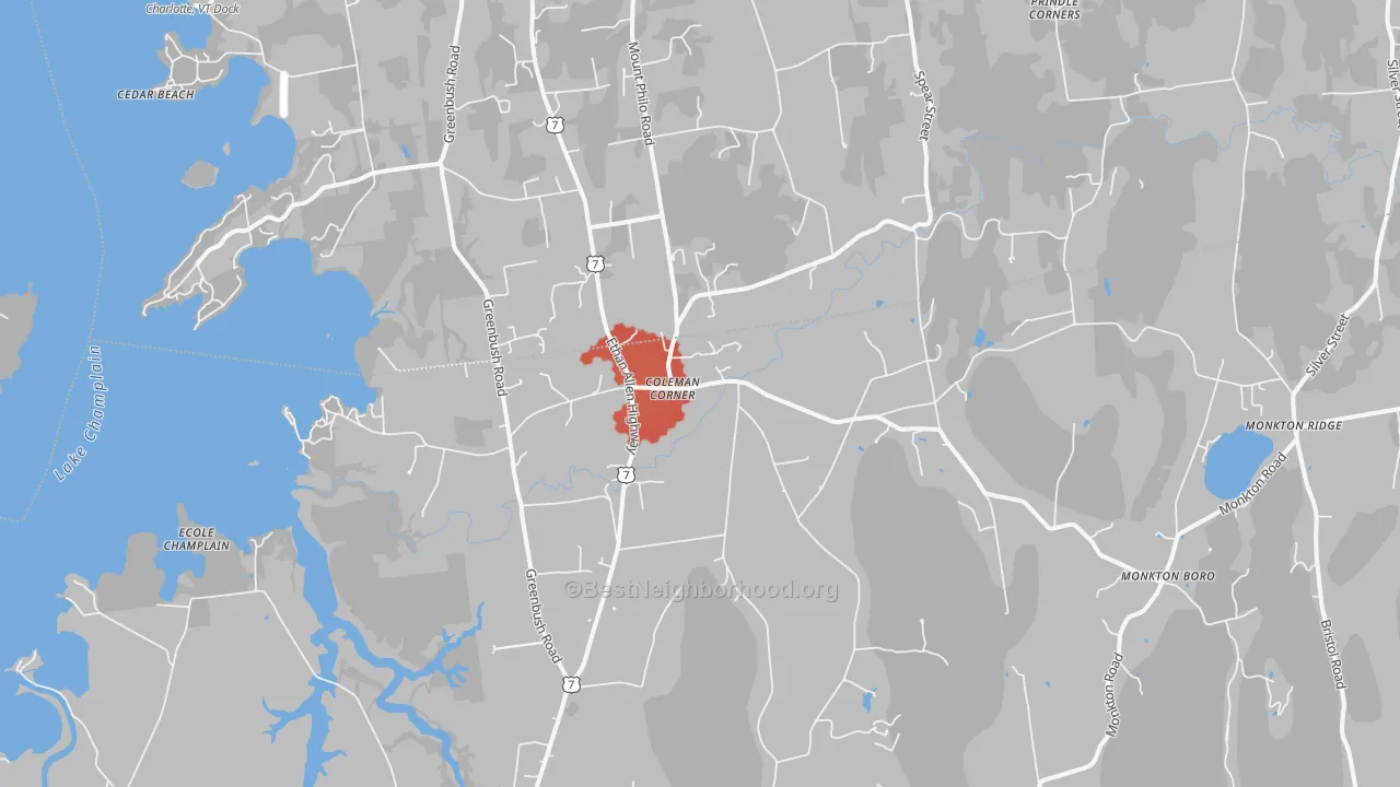 Transit Grade map of North Ferrisburgh, VT