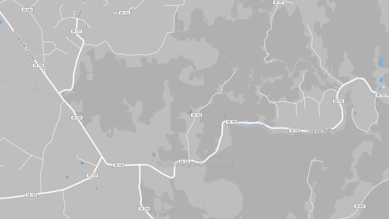 Transit Grade map of North Fork, VA