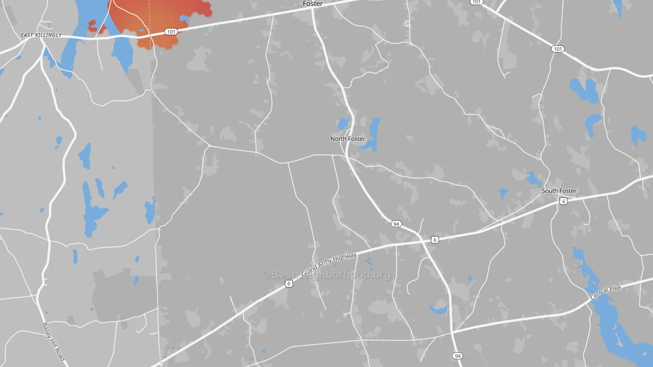 Transit Grade map of North Foster, RI