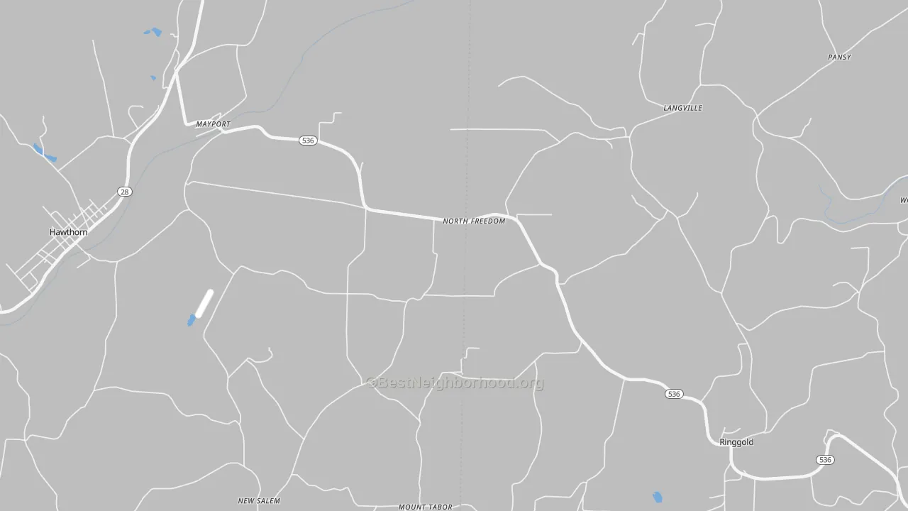 Transit Grade map of North Freedom, PA
