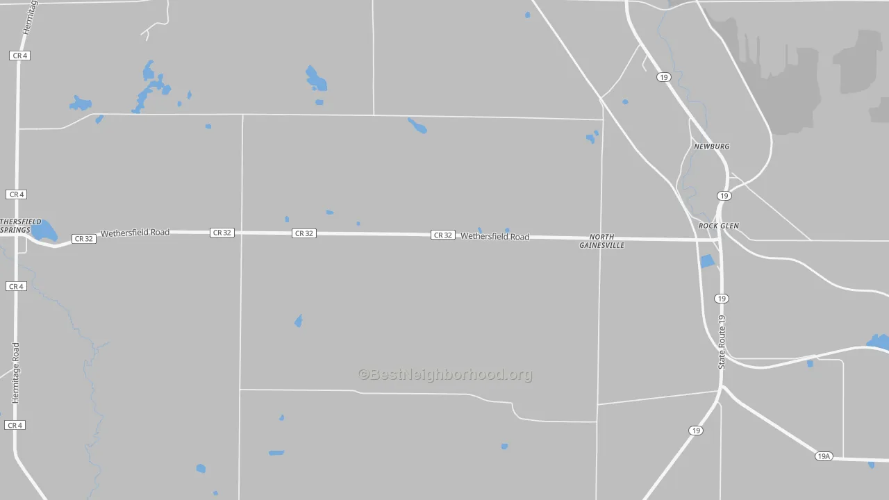 Transit Grade map of North Gainesville, NY