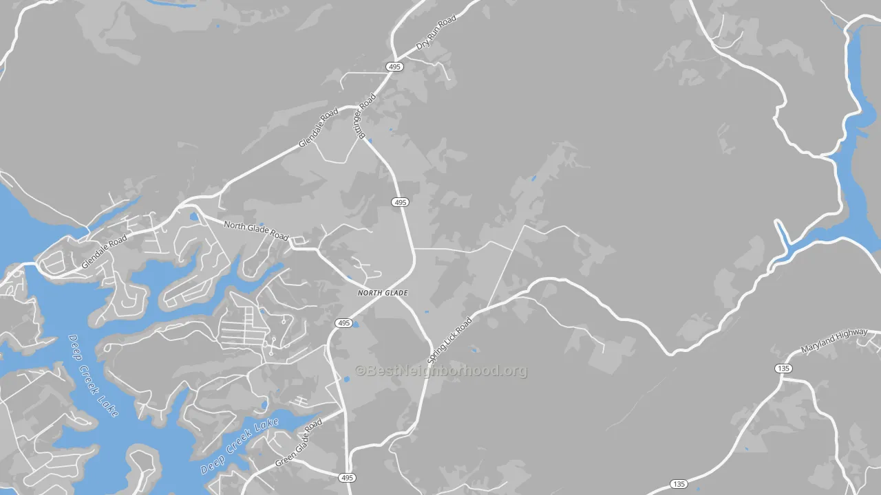 Transit Grade map of North Glade, MD