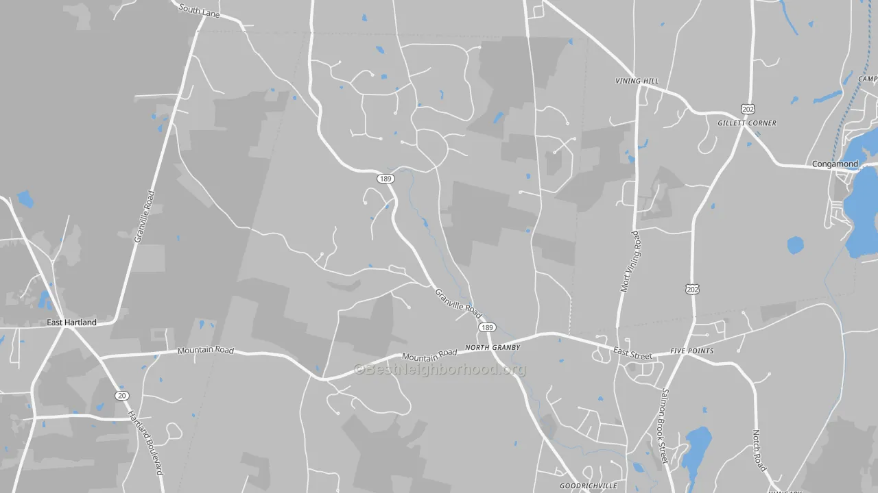 Transit Grade map of North Granby, CT