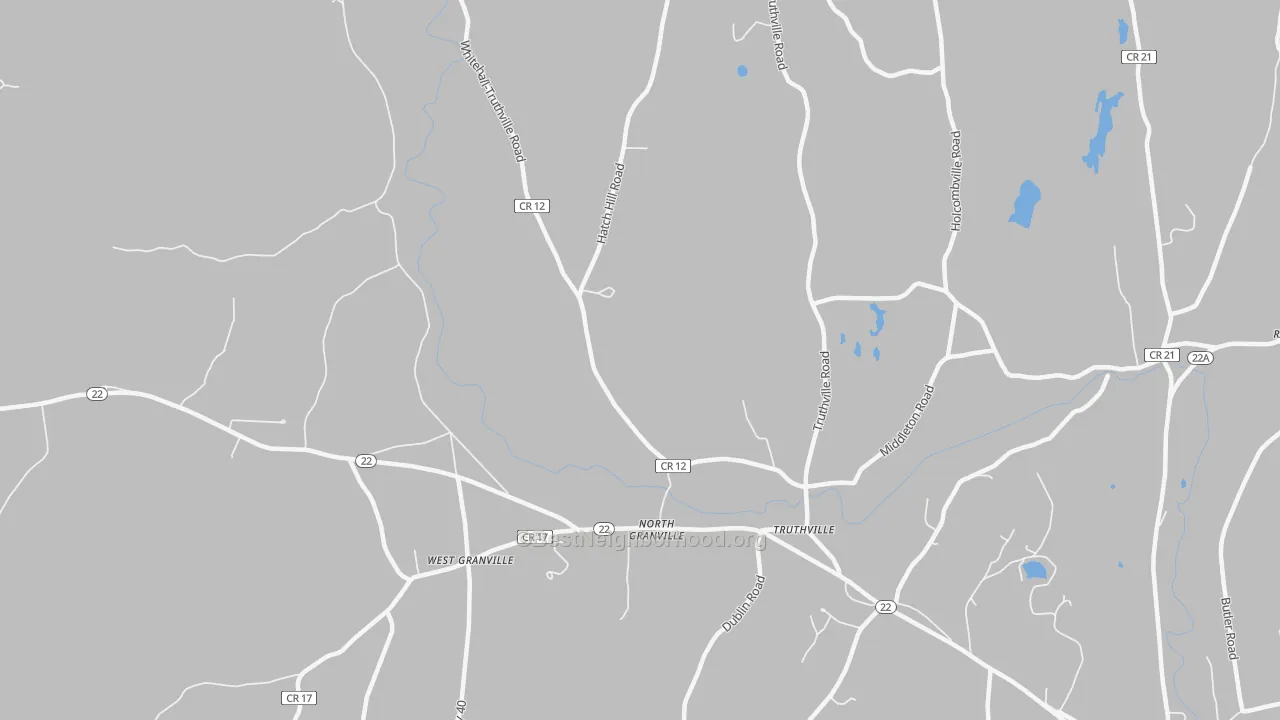 Transit Grade map of North Granville, NY