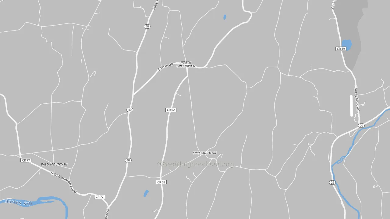 Transit Grade map of North Greenwich, NY