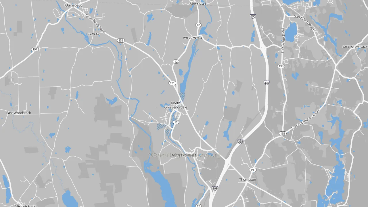 Transit Grade map of North Grosvenordale, CT