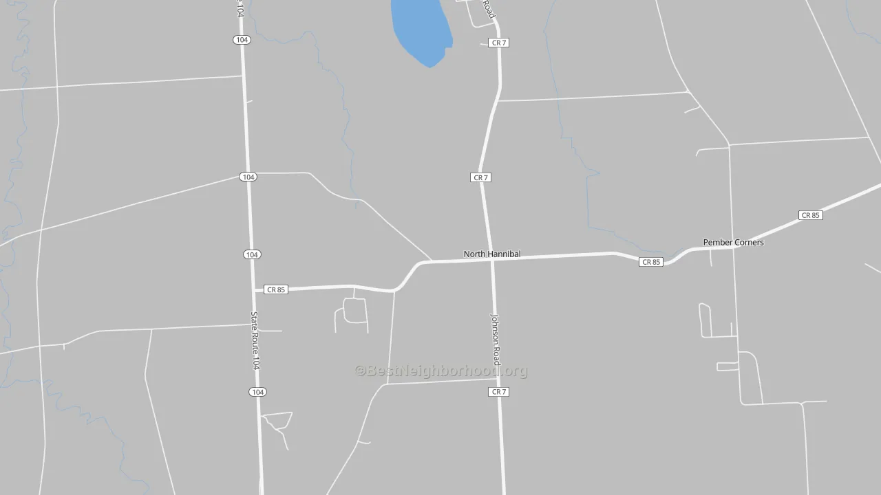 Transit Grade map of North Hannibal, NY