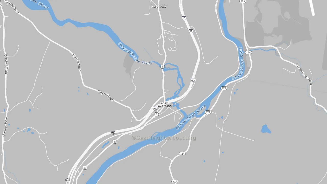 Transit Grade map of North Hartland, VT