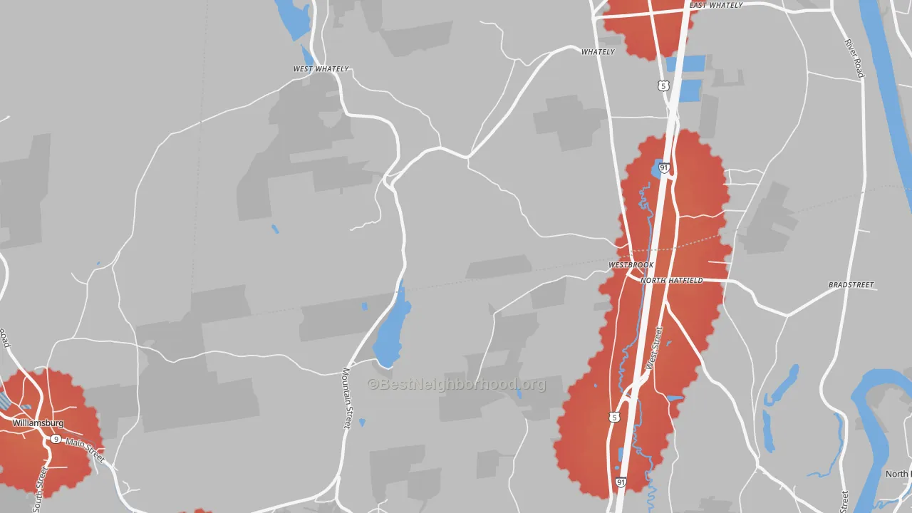 Transit Grade map of North Hatfield, MA