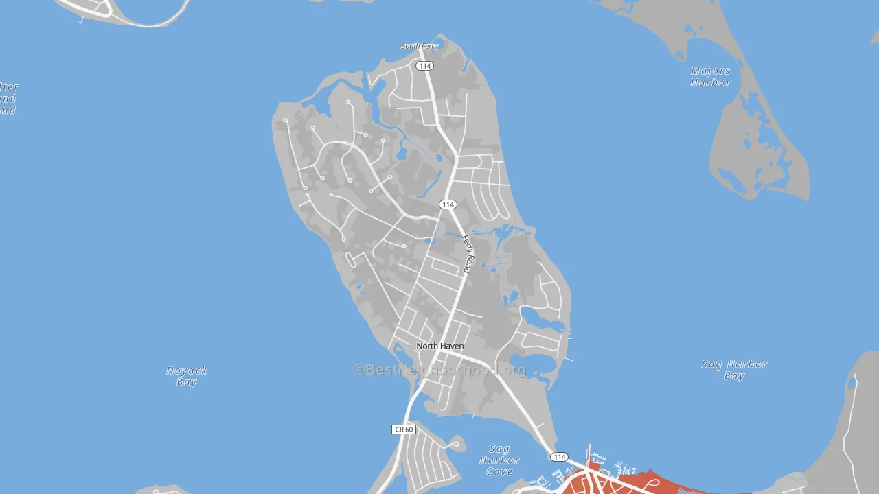 Transit Grade map of North Haven, NY