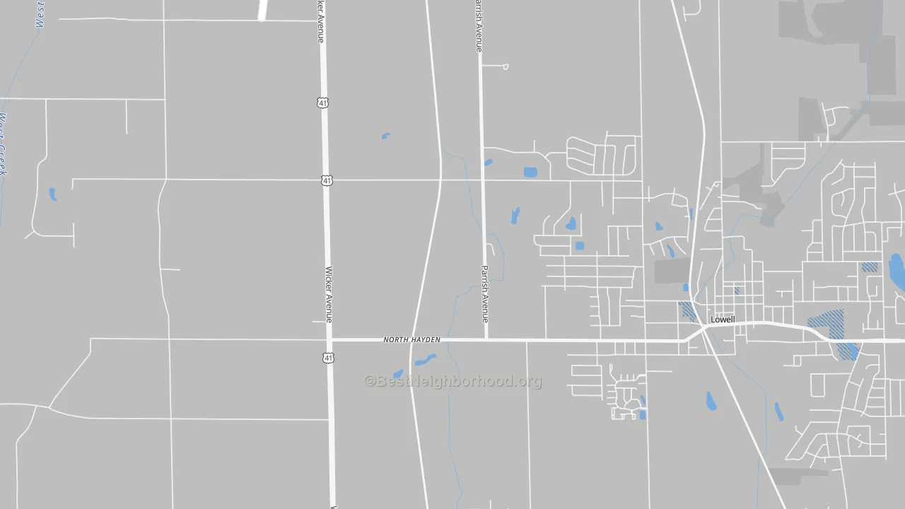 Transit Grade map of North Hayden, IN