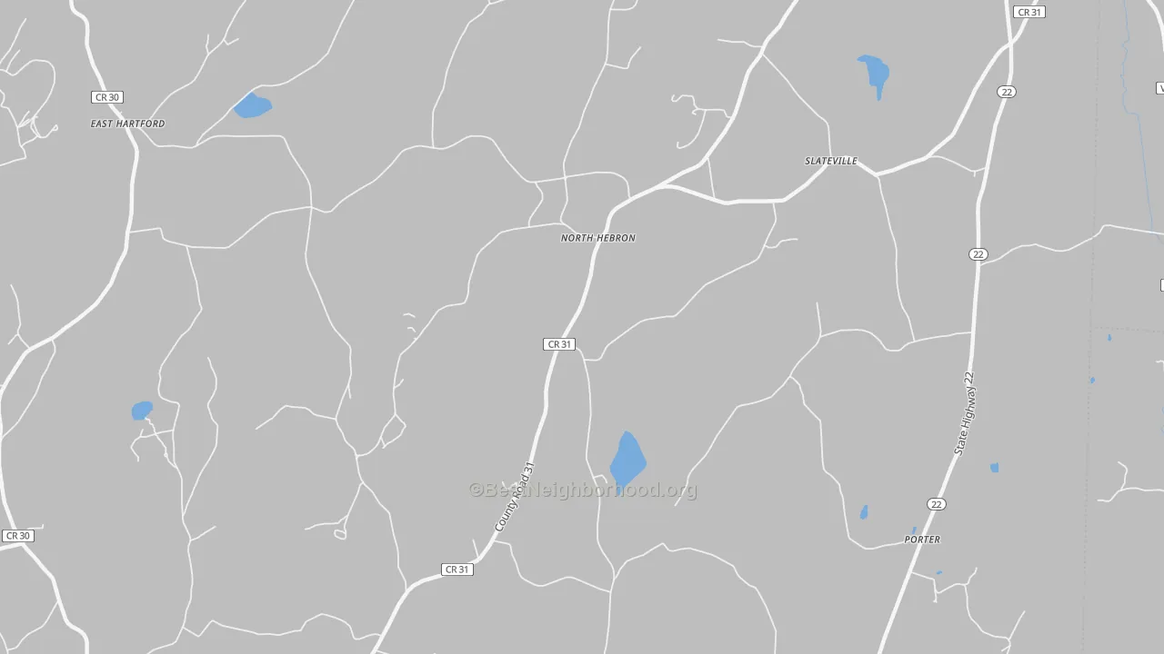 Transit Grade map of North Hebron, NY