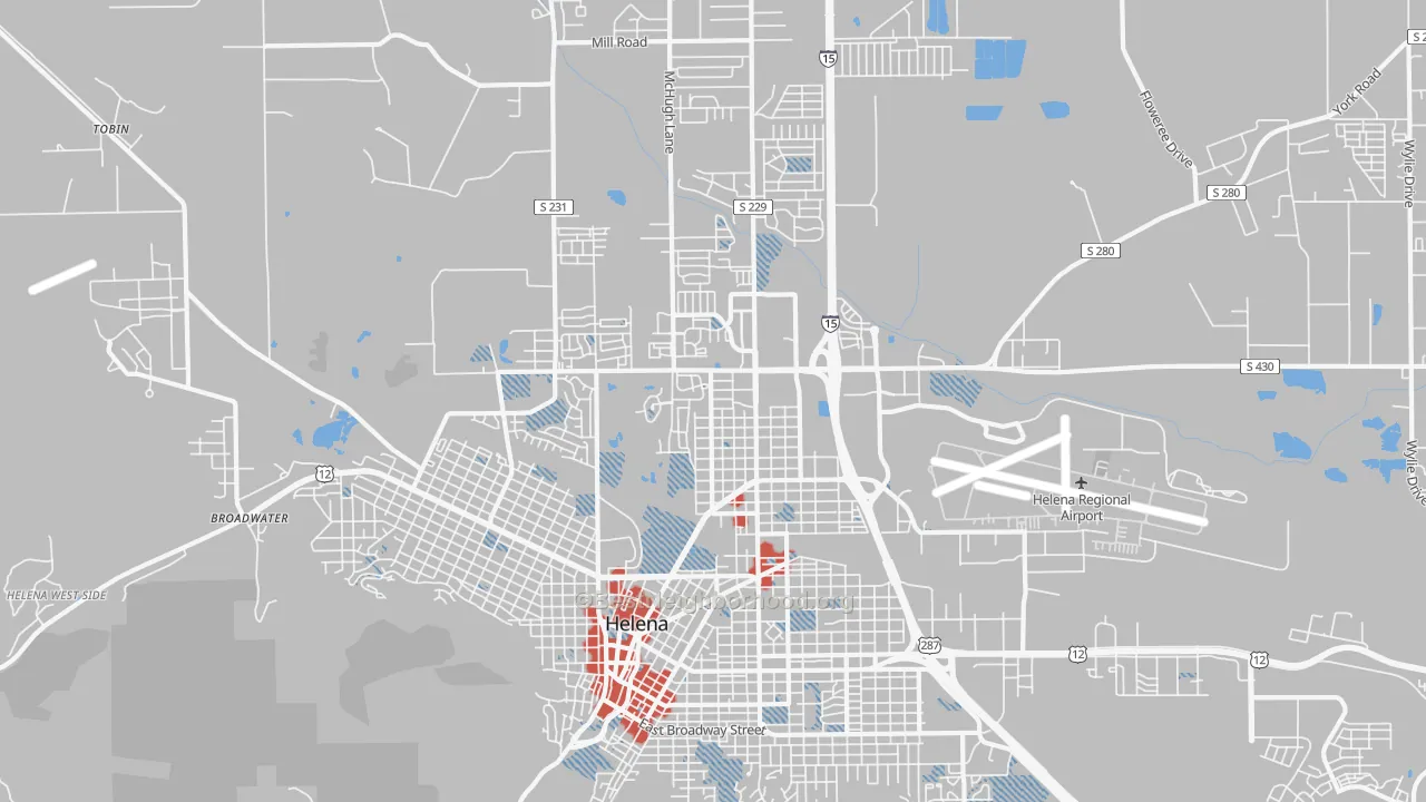 Transit Grade map of North, Helena, MT