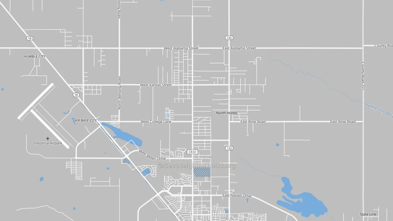 Transit Grade map of North Hobbs, NM