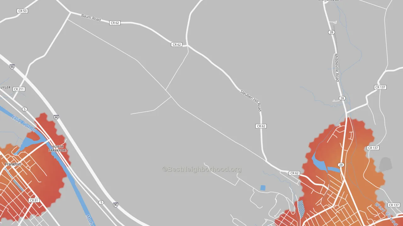 Transit Grade map of North Ilion, NY