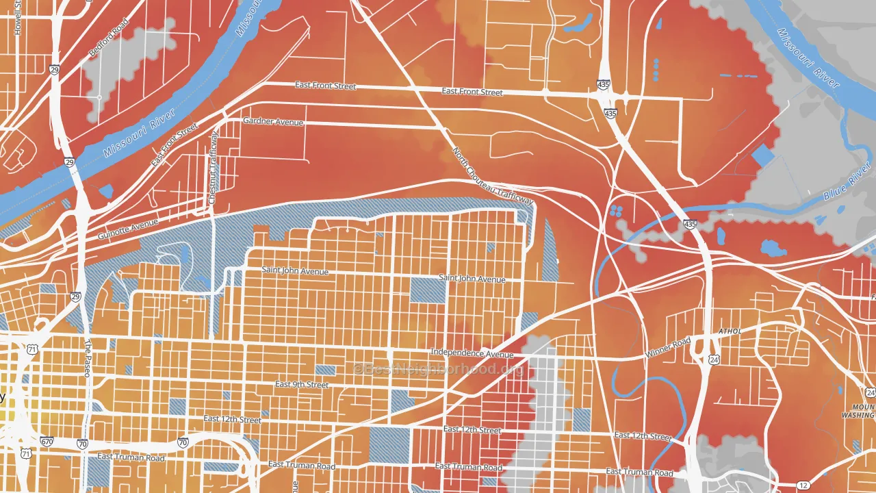 Transit Grade map of North India Mound, Kansas City, MO