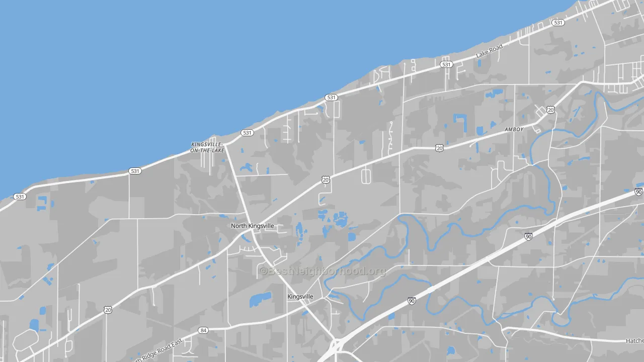 Transit Grade map of North Kingsville, OH
