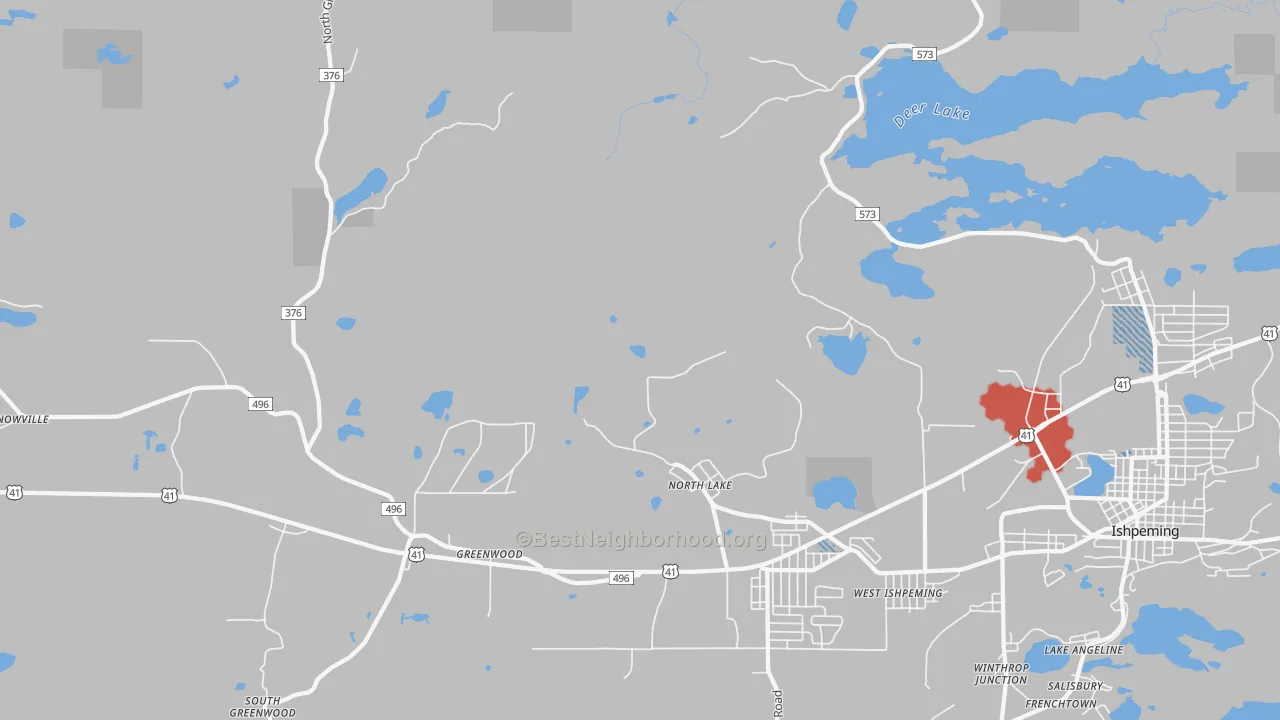 Transit Grade map of North Lake, MI